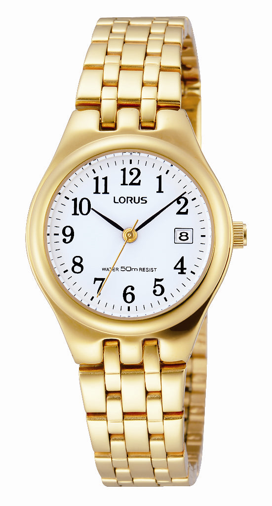 Lorus Ladies 50m, White Dial, Date.