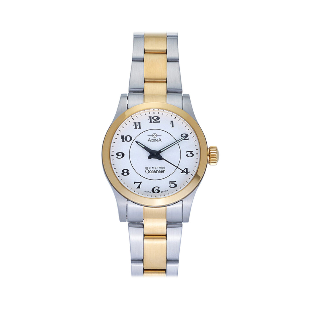 Ladies Adina Oceaneer 2Tone White F/Fig Mineral Glass