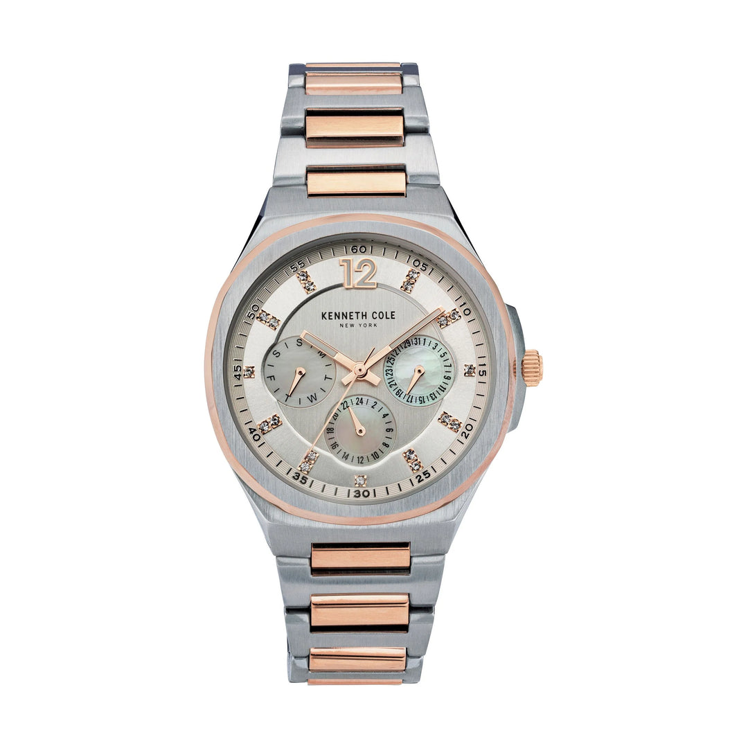 Kenneth Cole Ladies 2Tone Mop Dial Chrono 36mm