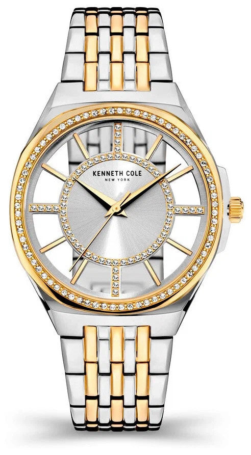 Kenneth Cole Ladies 2Tone Gem Set 36mm