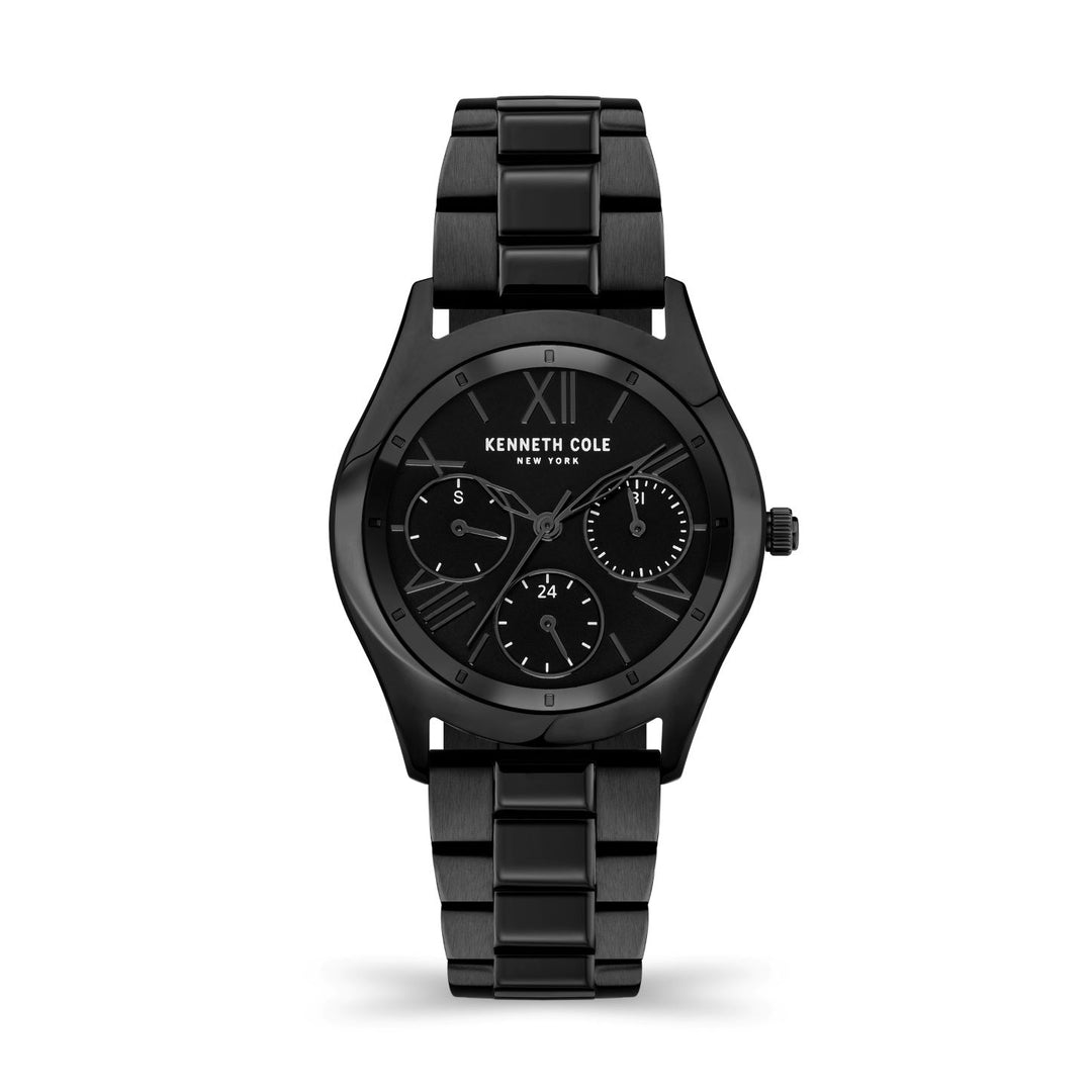 Kenneth Cole Ladies Black Dial Chrono