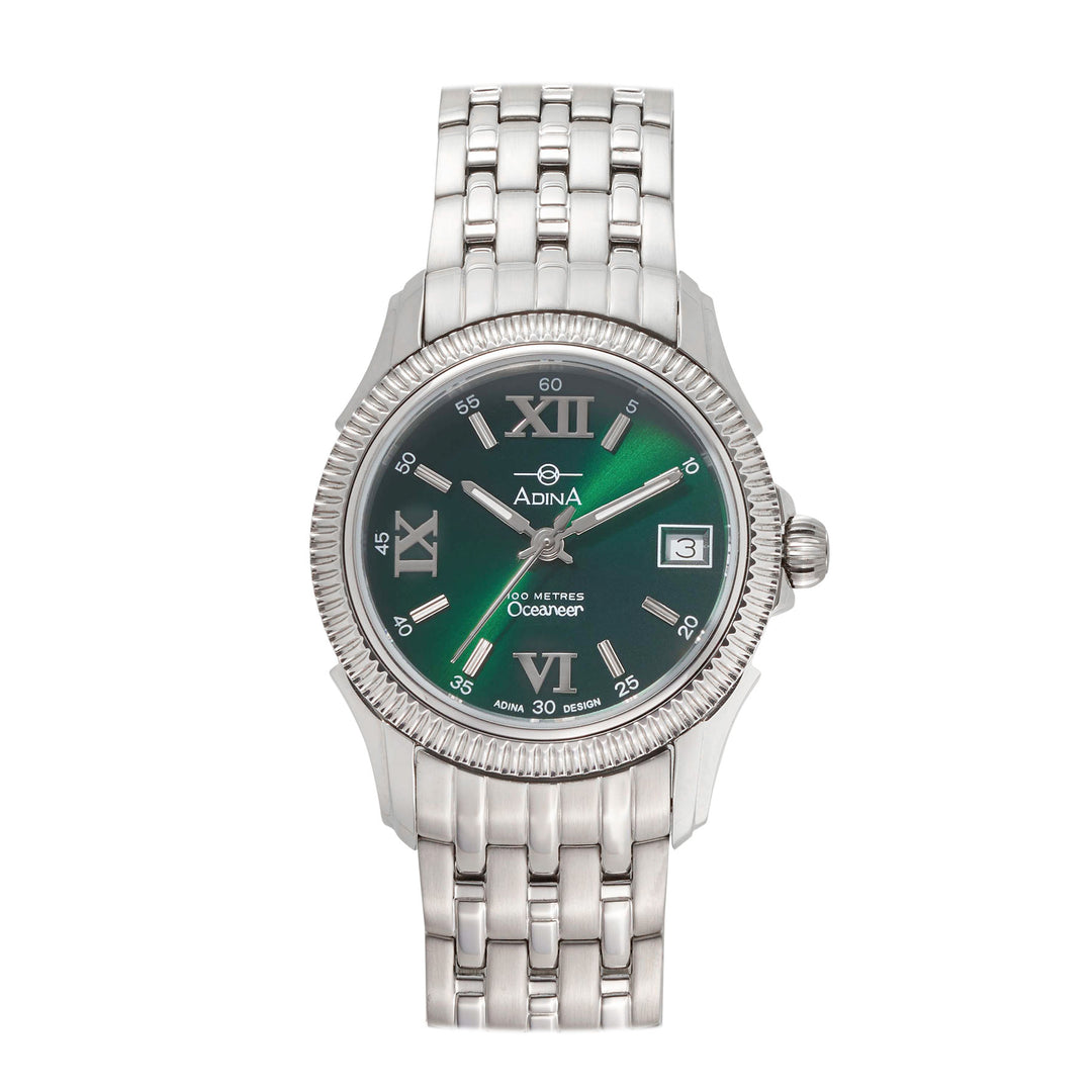 Ladies Adina Oceaneer 31Mm St St Green Index