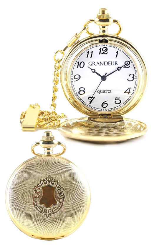 Watch Gold Engraved Pocket