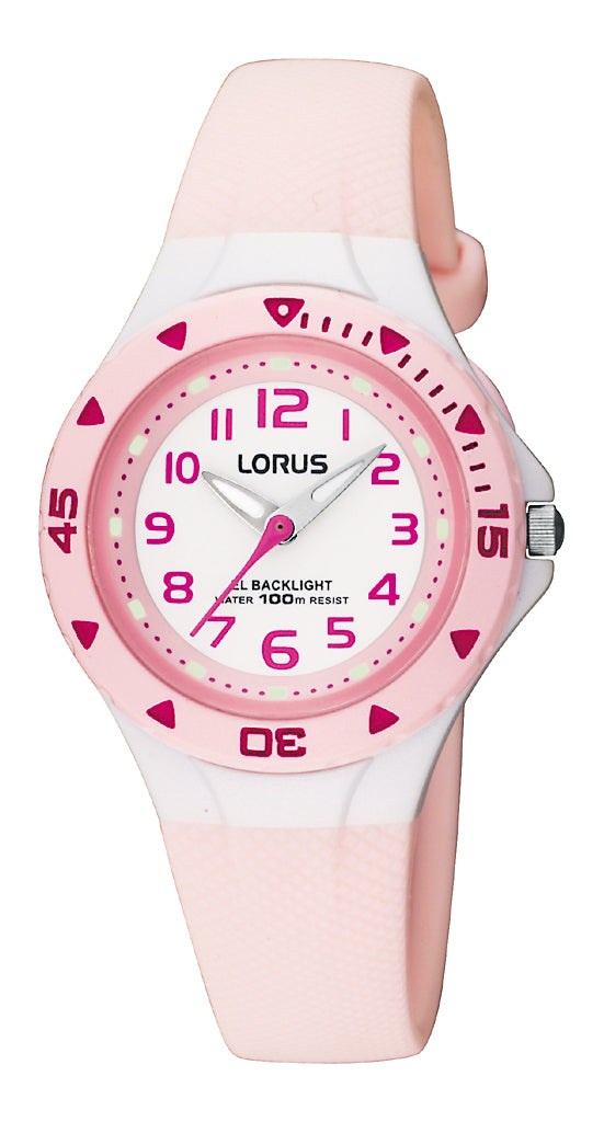 Lorus Sports, Light Pink, 100m, White dial