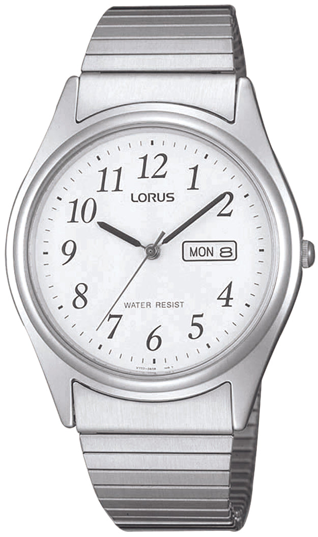 Lorus Gents, Stainless Steel, White Dial, Day Date