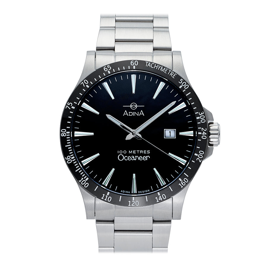 GENTS ADINA OCEANEER ST ST AUTOMATIC BLACK BEZEL