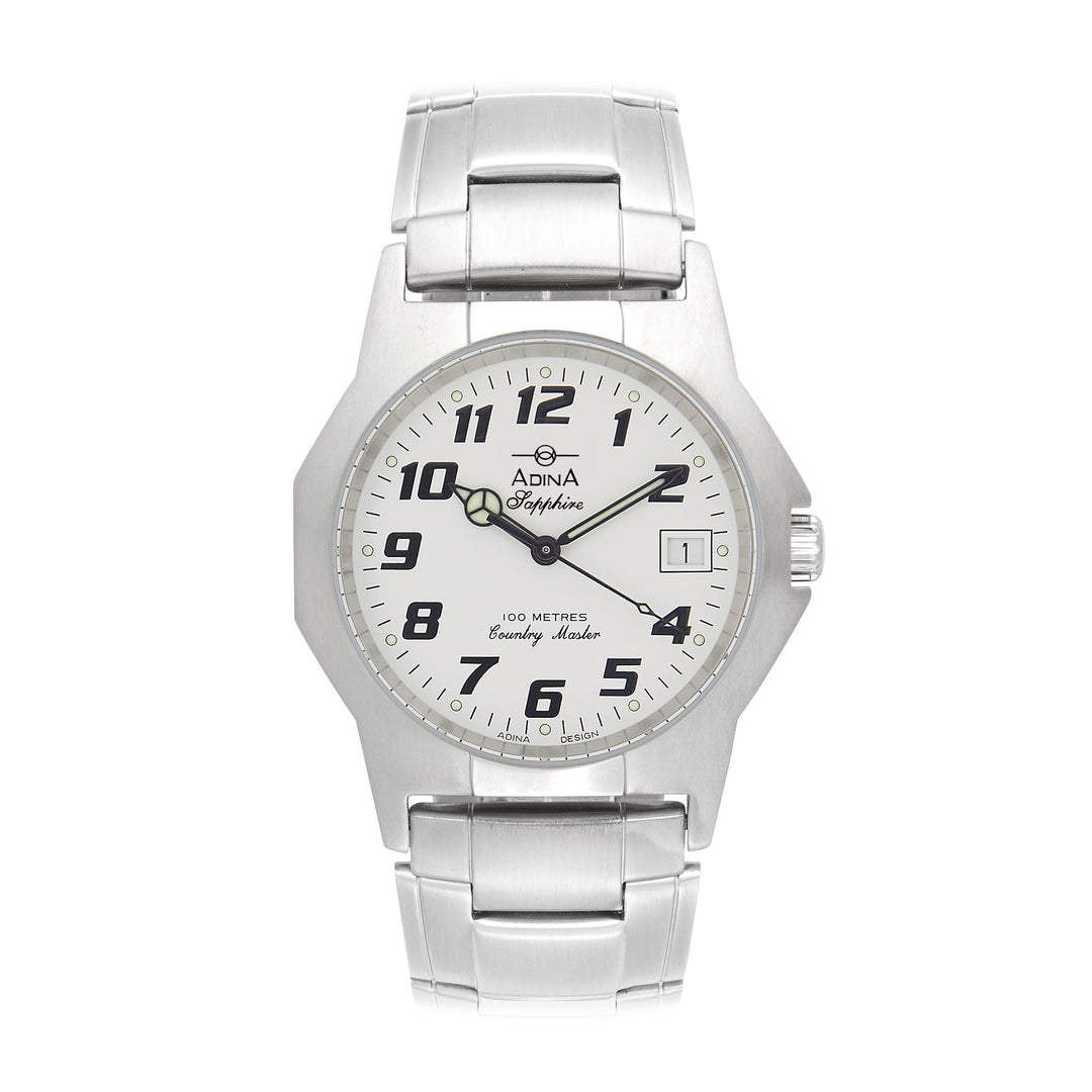 GENTS ADINA COUNTRY MASTER 100M SAPPHIRE GLASS WHITE F/F