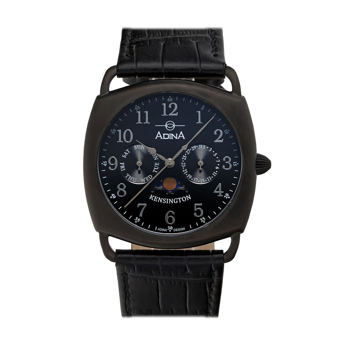 GENTS ADINA MOONPHASE KENSINGTON GUN METAL BLACK F/FIG