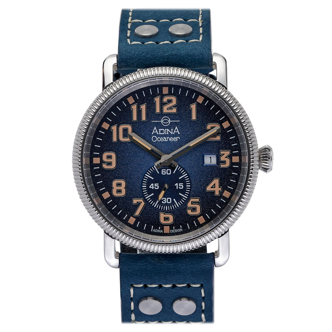 GENTS ADINA PILOTS 100M OCEANEER ST ST BLUE F/FIG STRAP