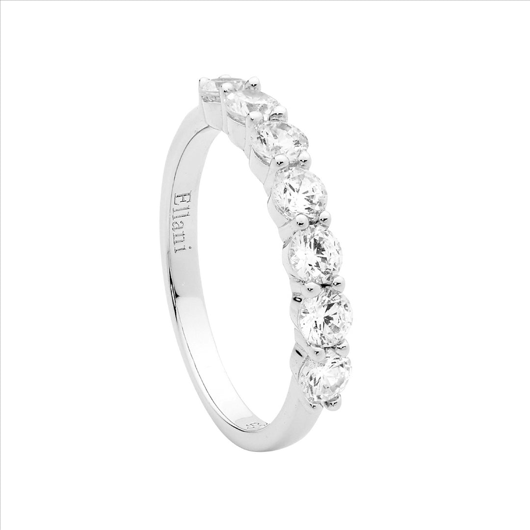 SS 7 x 3.5mm wh cz ring