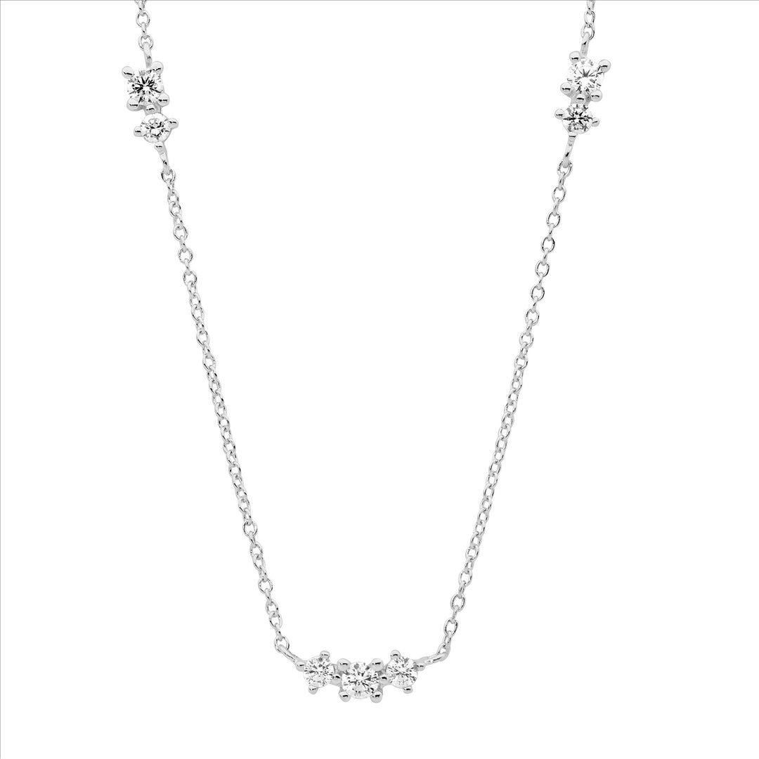 SS WH CZ x3 groups on 40cm Chain Plus 5cm ext.