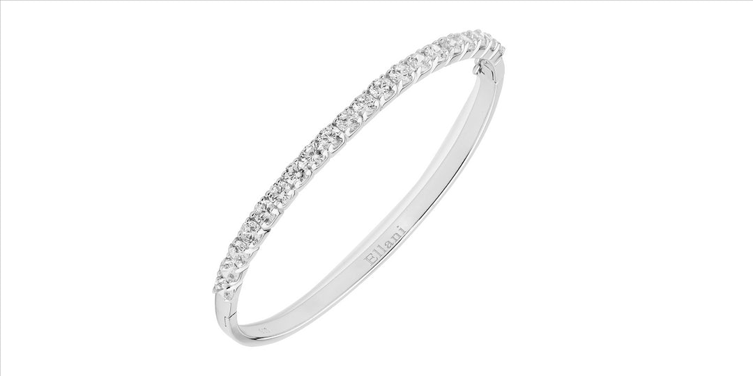 SS 3.5mm WH CZ Claw Set Bangle