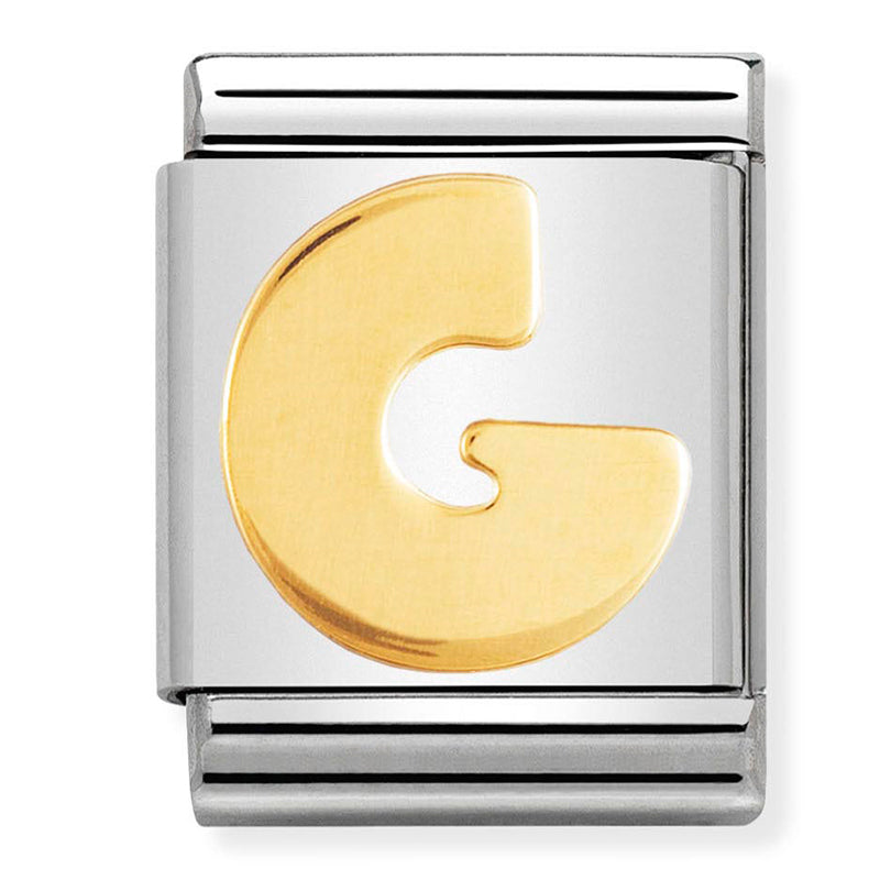 Big Letters Stainless Steel &18Ct Gold (Letter G)