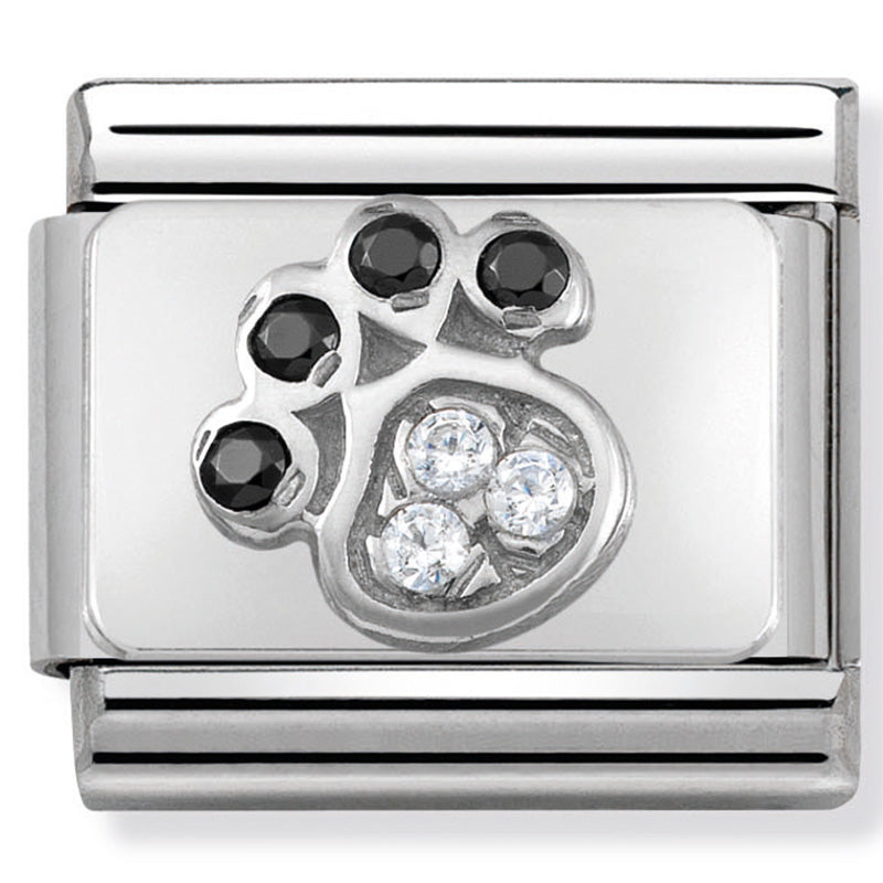 Classic Symbols St/Steel, Cubic Zirconia & Silver 925 (Paw Print)