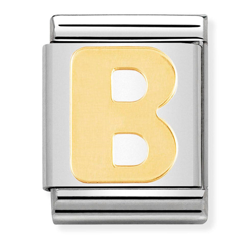 Big Letters Stainless Steel &18Ct Gold (Letter B)