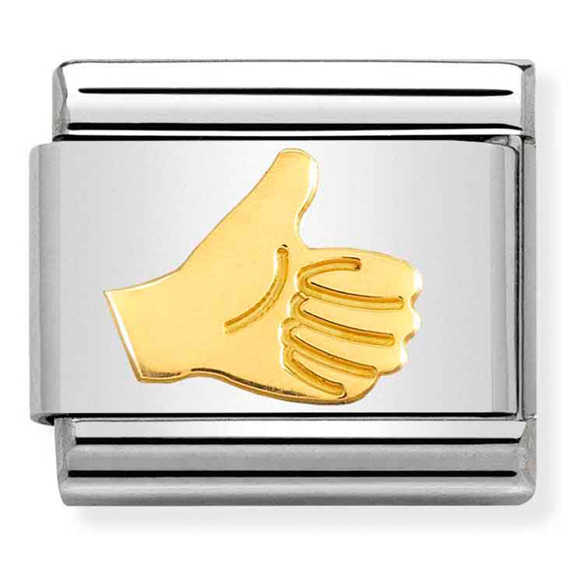 SYMBOLS st/steel & 18ct gold (Thumbs Up)