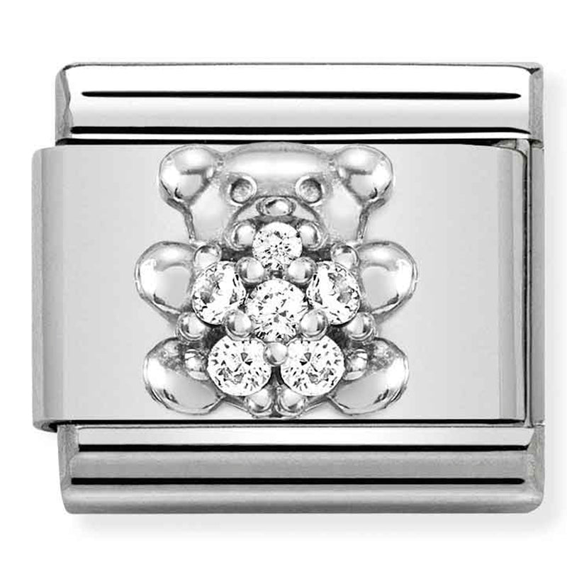 Symbols St/Steel, Cubic Zirconia & Silver 925 (Teddy Bear)