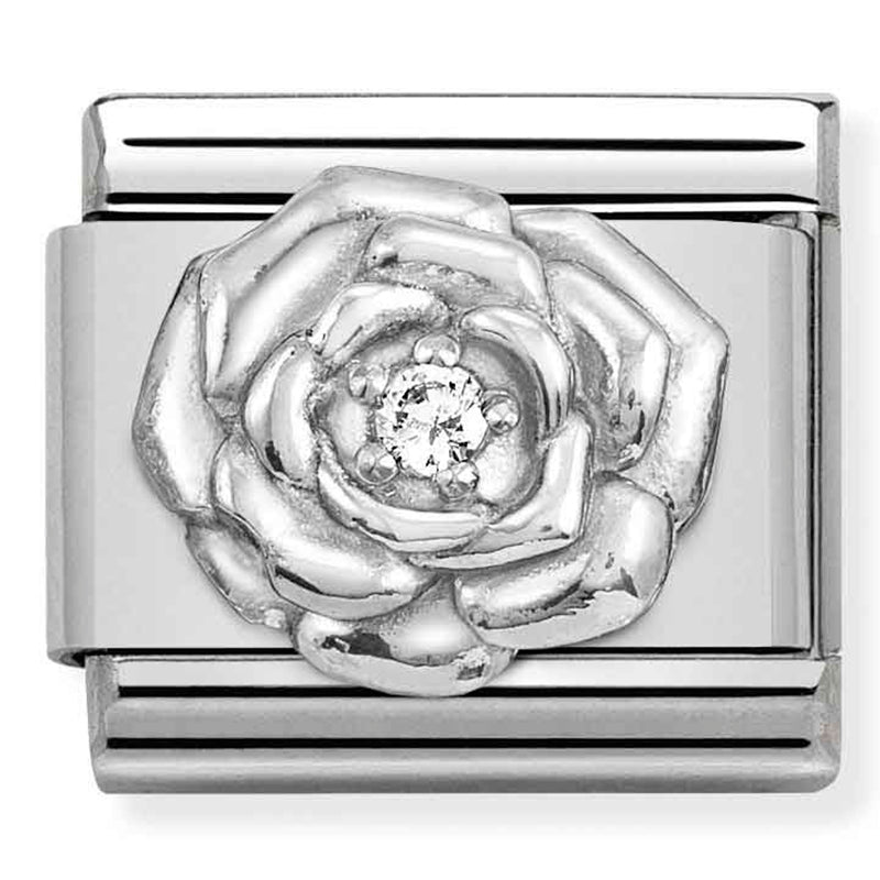 Symbols St/Steel, Silver 925 & Cubic Zirconia (Rose)