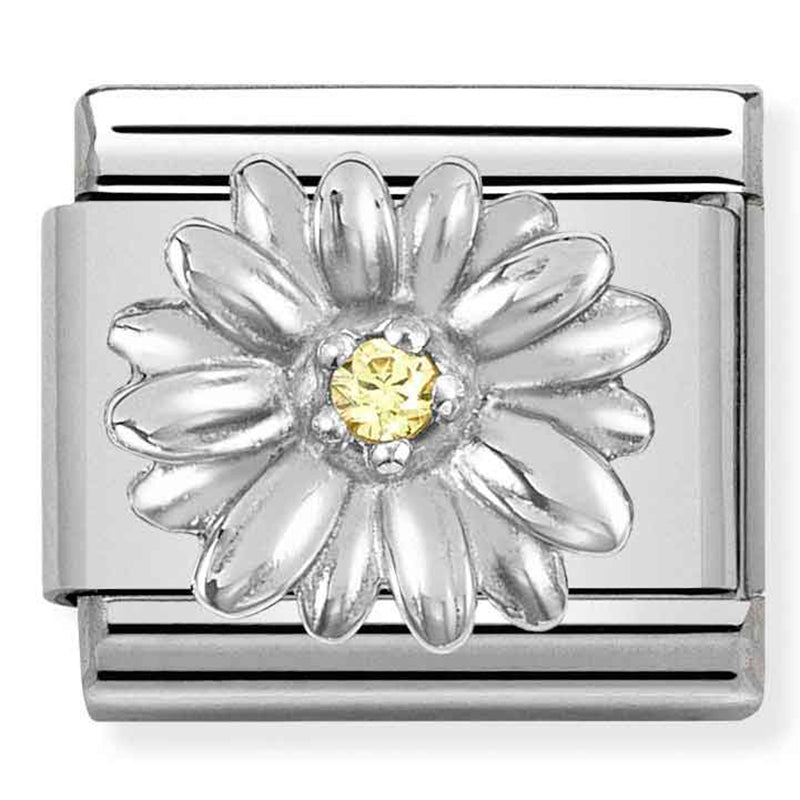 Symbols St/Steel, Silver 925 & Swarovski Cubic Zirconia (Daisy)