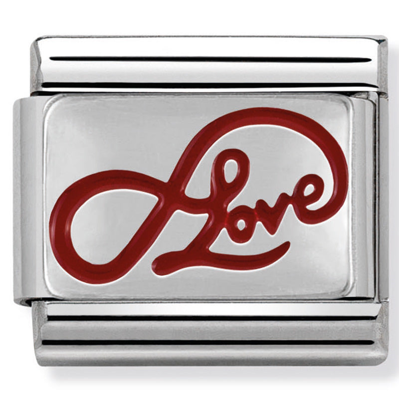 SYMBOLS st/steel, enamel & silver 925 (Infinity love Red)
