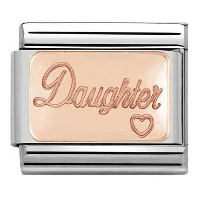 ROSE GOLD PLATE st/st, 9ct rose gold CUSTOM (Daughter plate)