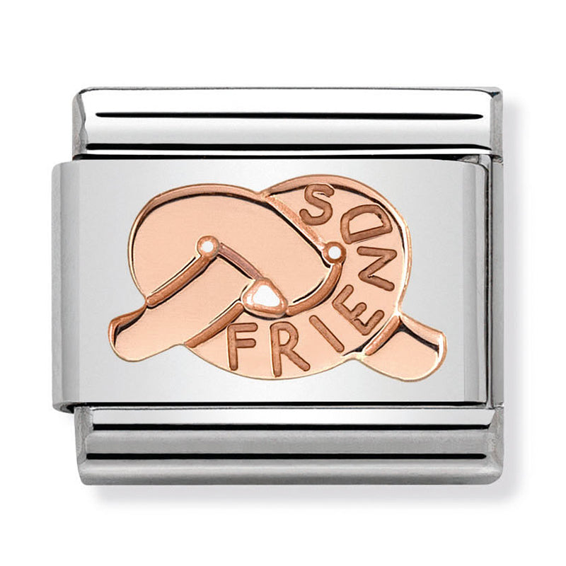 ROSE GOLD PLATE st/st, 9ct rose gold (Knot of Friend)