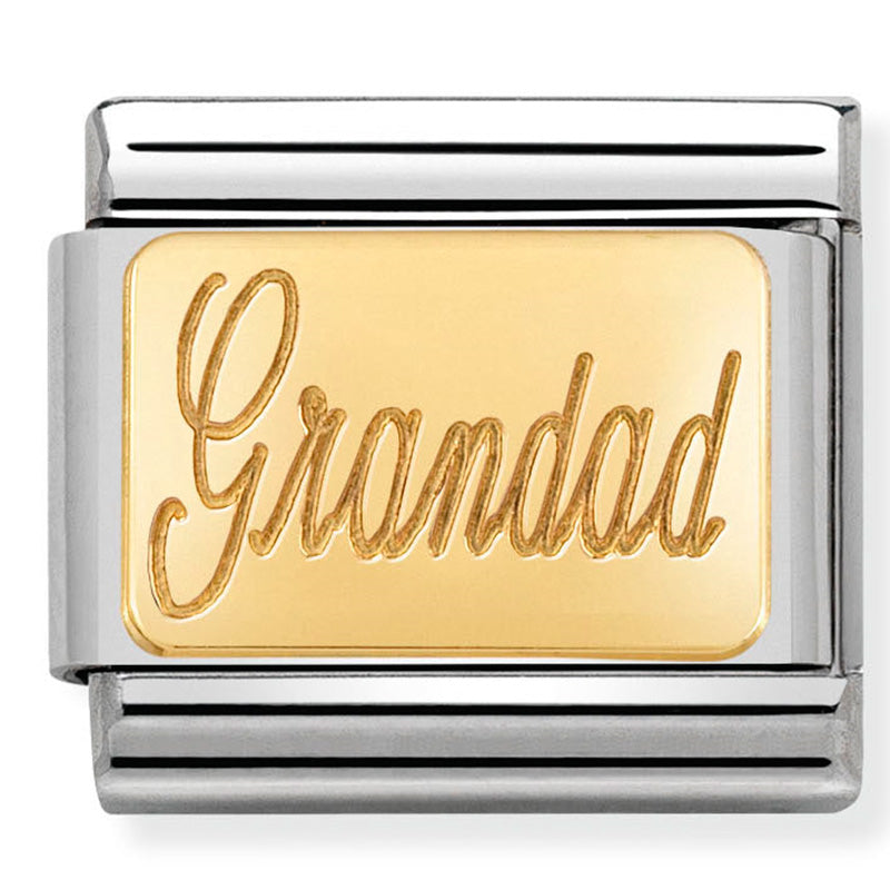 ENGRAVED SIGNS st/steel & 18ct gold (Grandad)