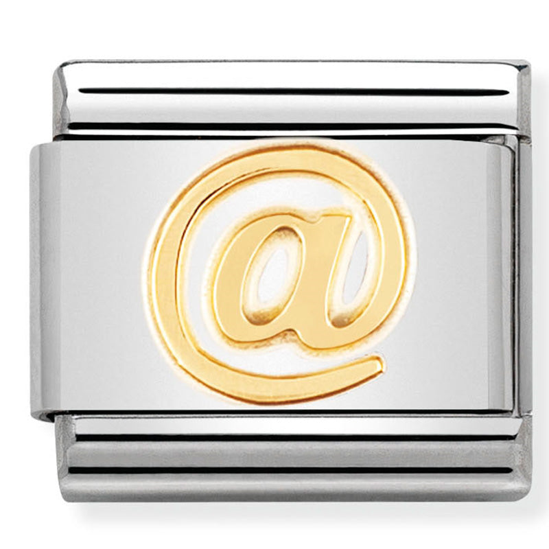 TECH st/steel & 18ct gold (@ symbol)