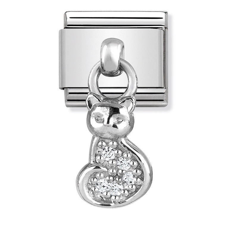 NOM-331800 18 COMP Classic CHARMS st/st, sterling silver & cz (Cat)