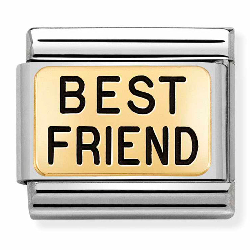 PLATES st/steel & 18ct gold (BEST FRIEND)