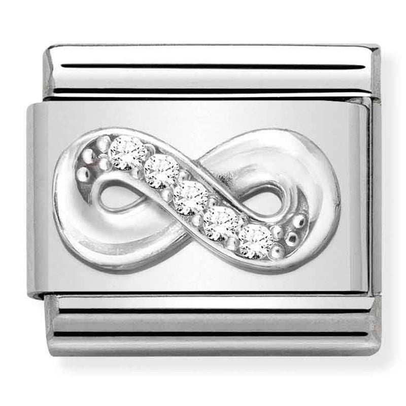 SYMBOLS st/steel, CZ & silver 925 (Infinity)
