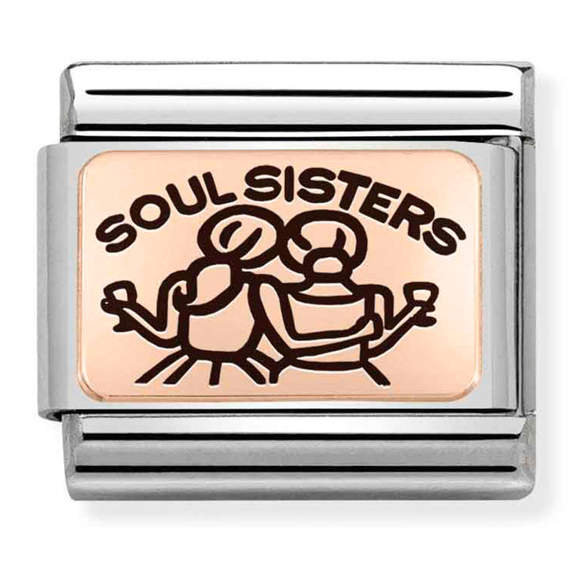 PLATES st/steel & 9ct rose gold (Soul Sisters)