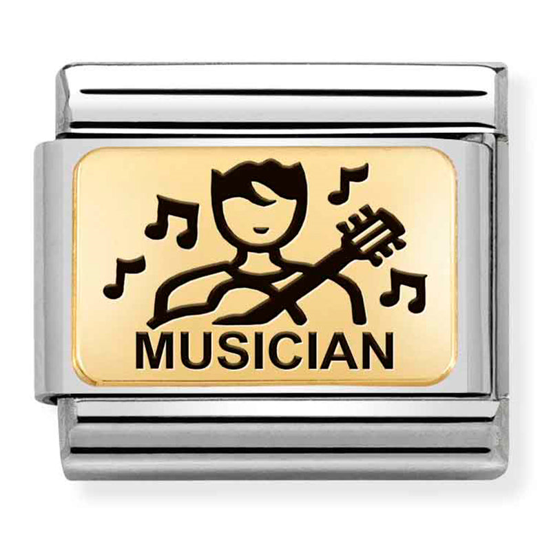 PLATES (IC) in steel and 18k gold Musician