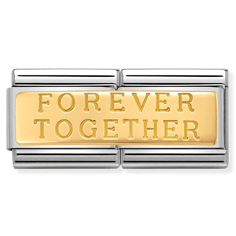 DOUBLE ENGRAVED st/steel, 18ct gold (Forever Together)