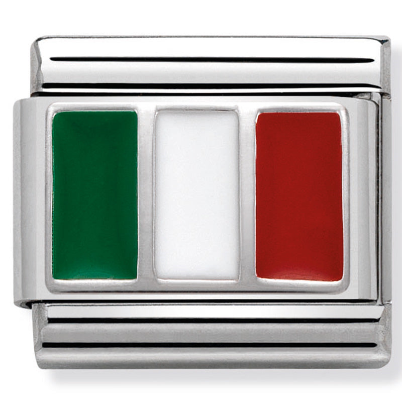 Flags St/Steel, Enamel & Silver 925 (Italy)