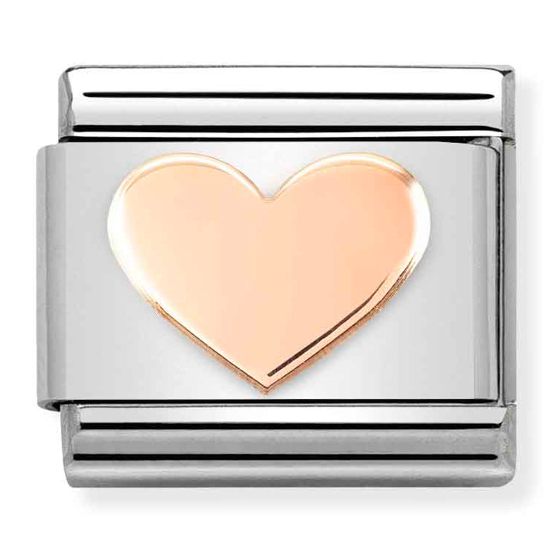 SYMBOLS st/steel & 9ct rose gold (Heart)