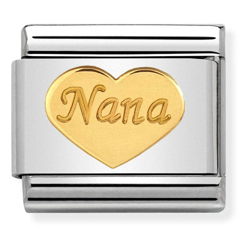 NOM-030162 43 COMP Classic SYMBOLS st/steel & 18ct gold (Nana heart)