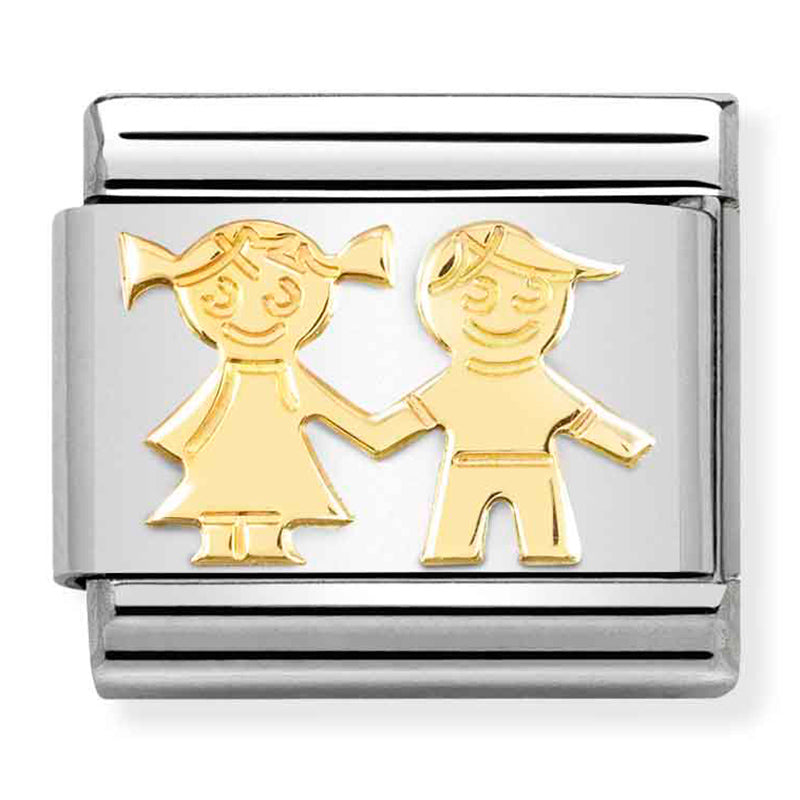 SYMBOLS st/steel & 18ct gold (Sister & Brother)
