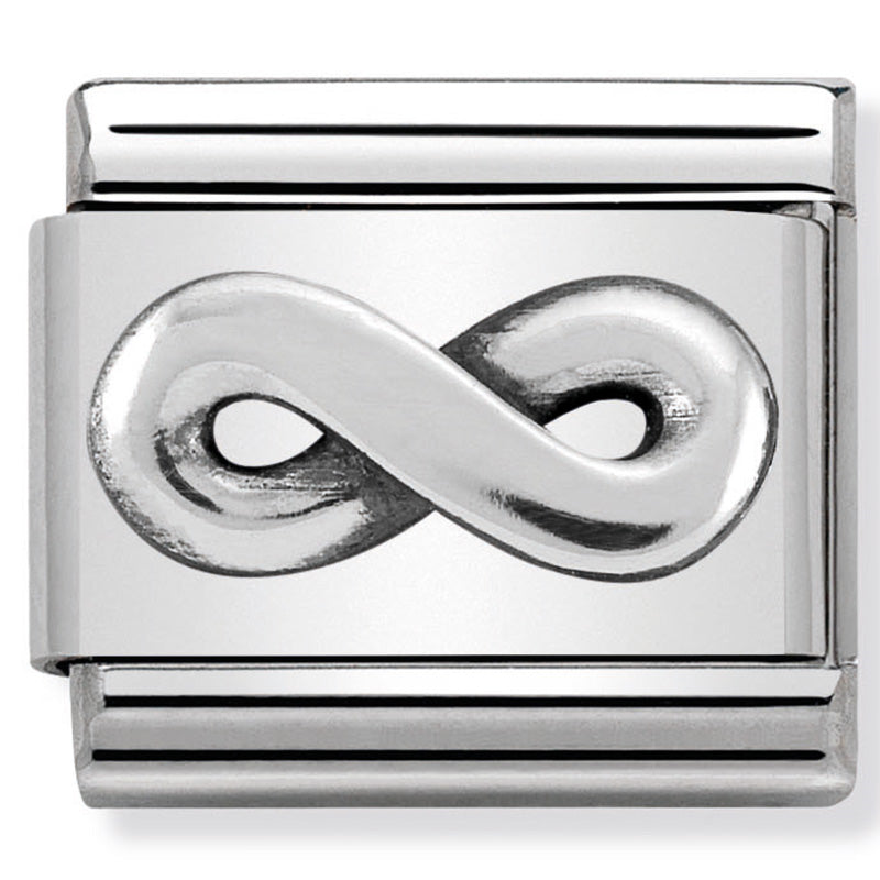 OXIDISED SYMBOLS st/steel & sterling silver (Infinity)