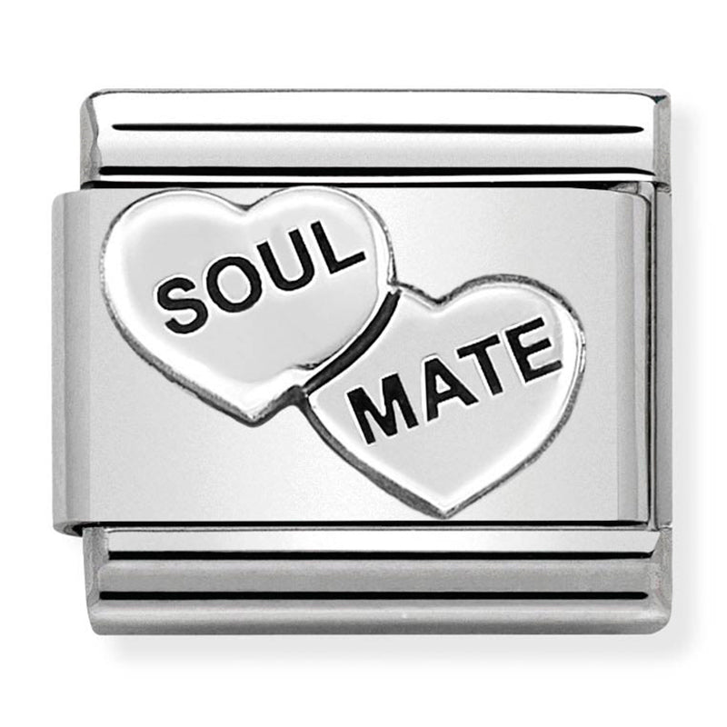 OXIDISED SYMBOLS st/steel & sterling silver (Soul mate hearts)