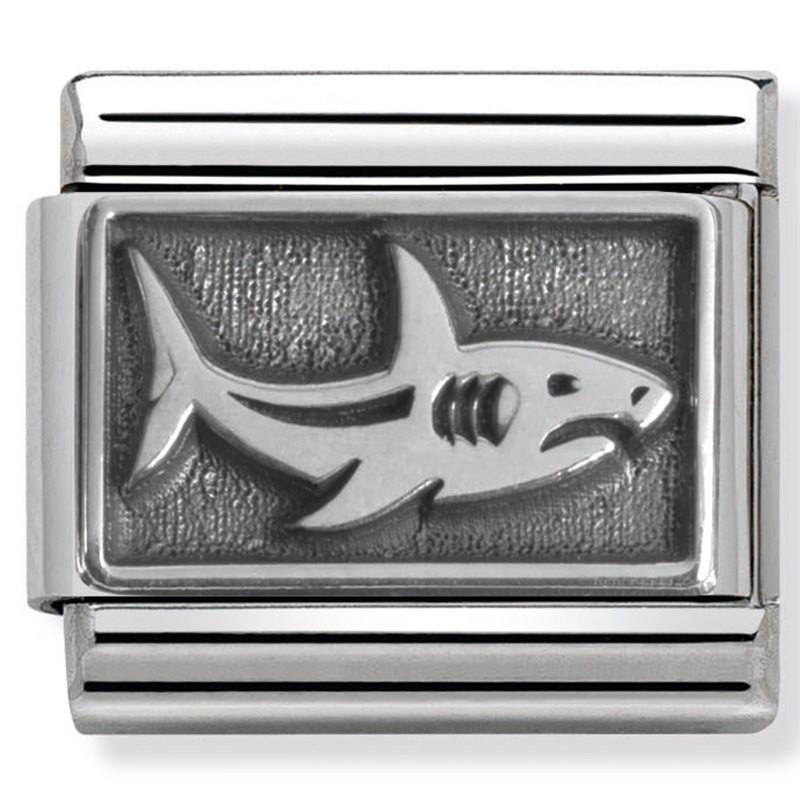 PLATES OXIDISED st/steel & 925 silver (Shark)