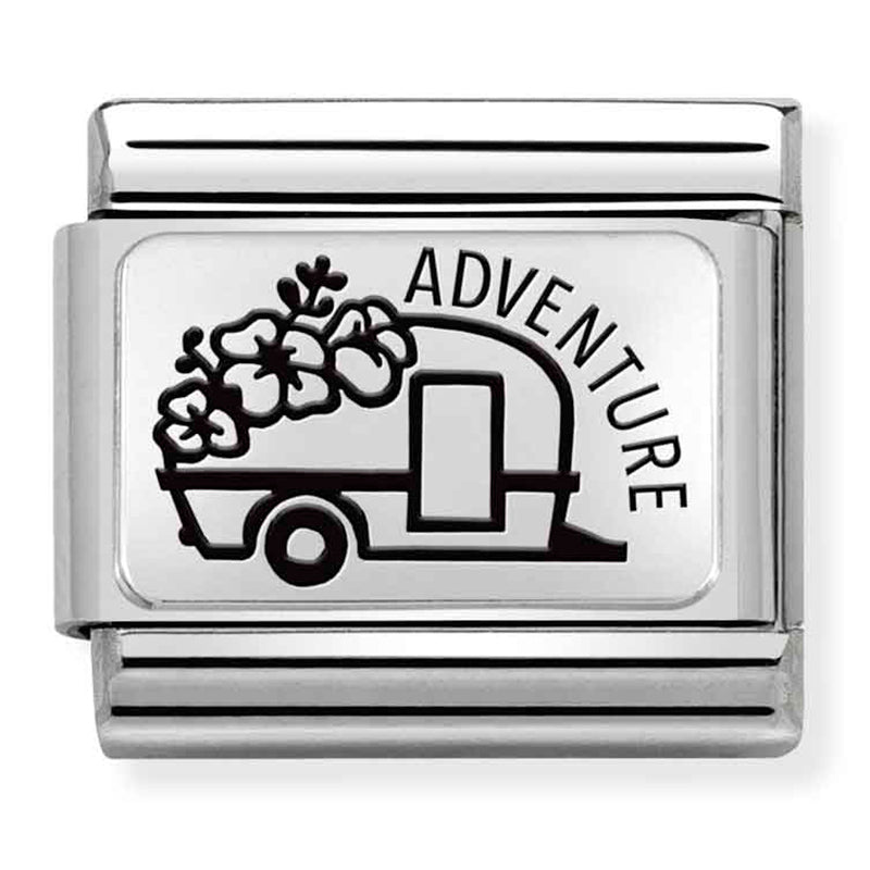 NOM-330111 25 COMP Classic PLATES (IC) steel and 925 silver Caravan FLOWERS