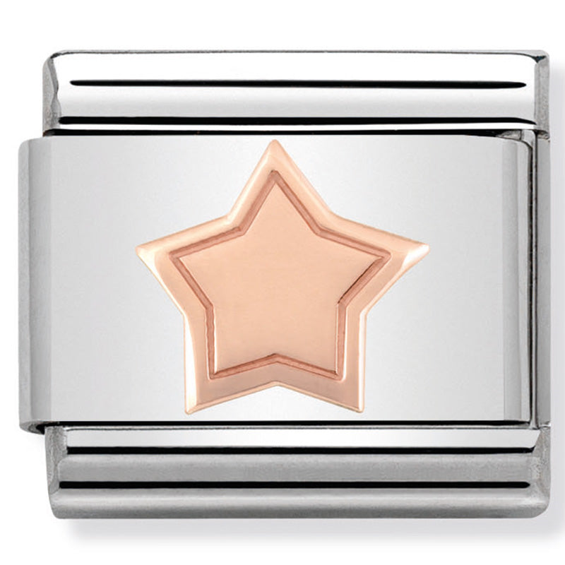 NOM-430104 04 COMP Classic SYMBOLS st/steel & 9ct rose gold (Star)