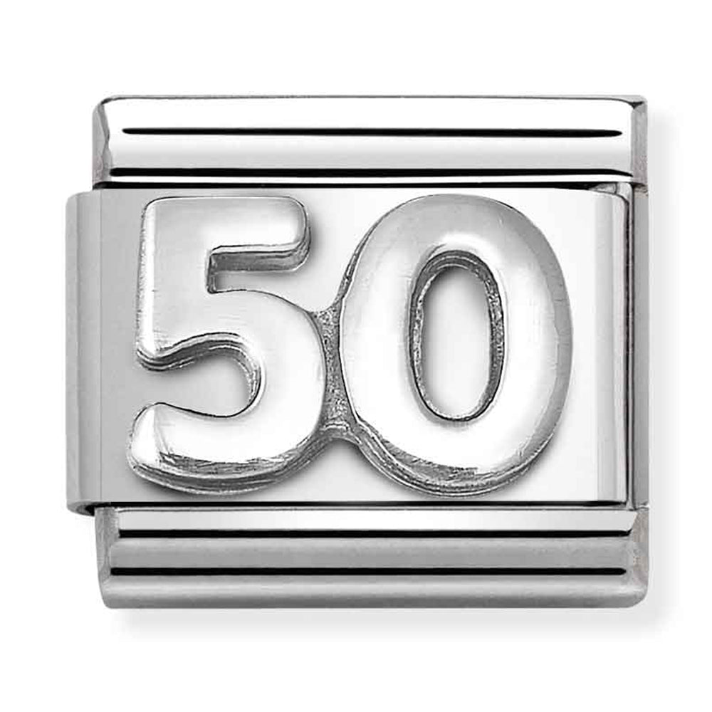 NOM-330101 60 COMP Classic OXIDISED SYMBOLS st/steel & sterling silver (50)