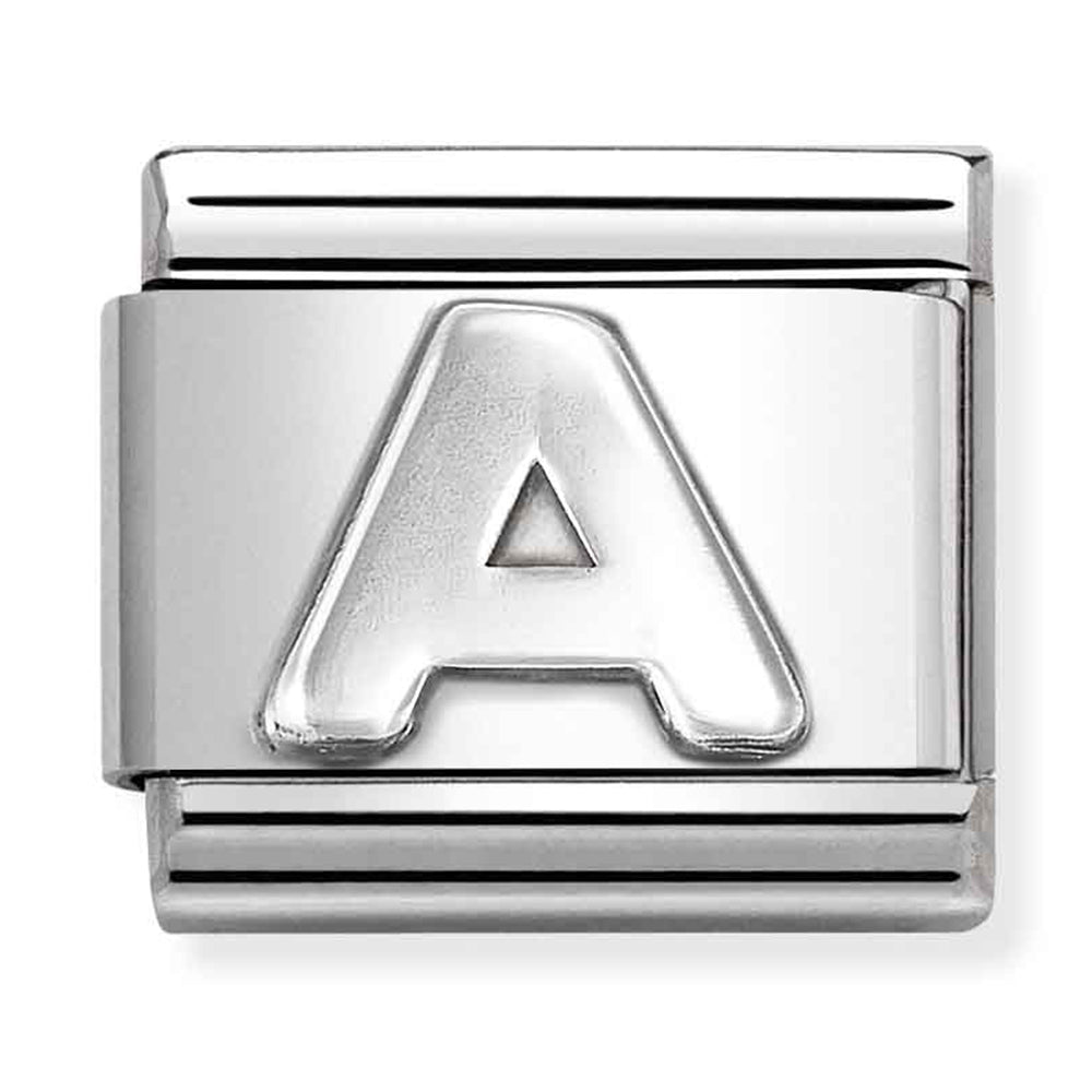 NOM-330113 01 COMP Classic LETTERS st/steel & sterling silver (A)