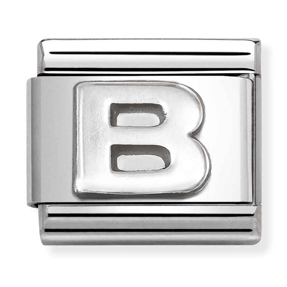 NOM-330113 02 COMP Classic LETTERS st/steel & sterling silver (B)