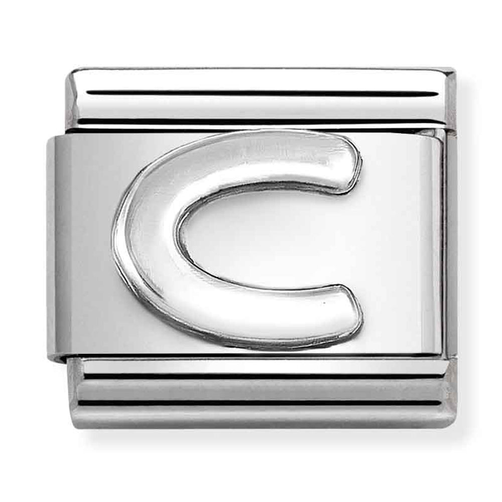 NOM-330113 03 COMP Classic LETTERS st/steel & sterling silver (C)