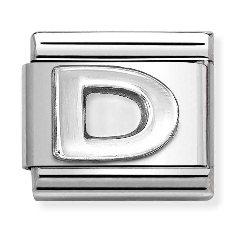 NOM-330113 04 COMP Classic LETTERS st/steel & sterling silver (D)