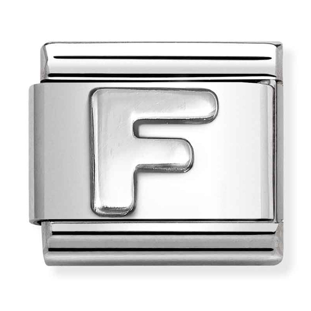 NOM-330113 06 COMP Classic LETTERS st/steel & sterling silver (F)