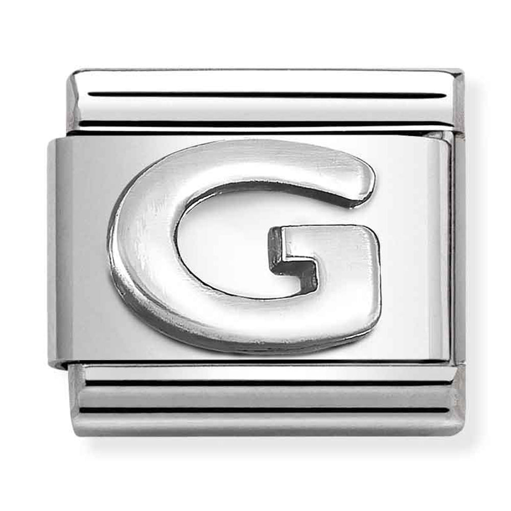 NOM-330113 07 COMP Classic LETTERS st/steel & sterling silver (G)